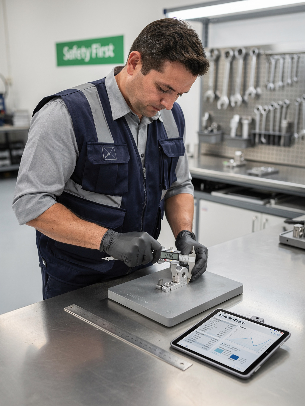 Quality control inspection of metal components