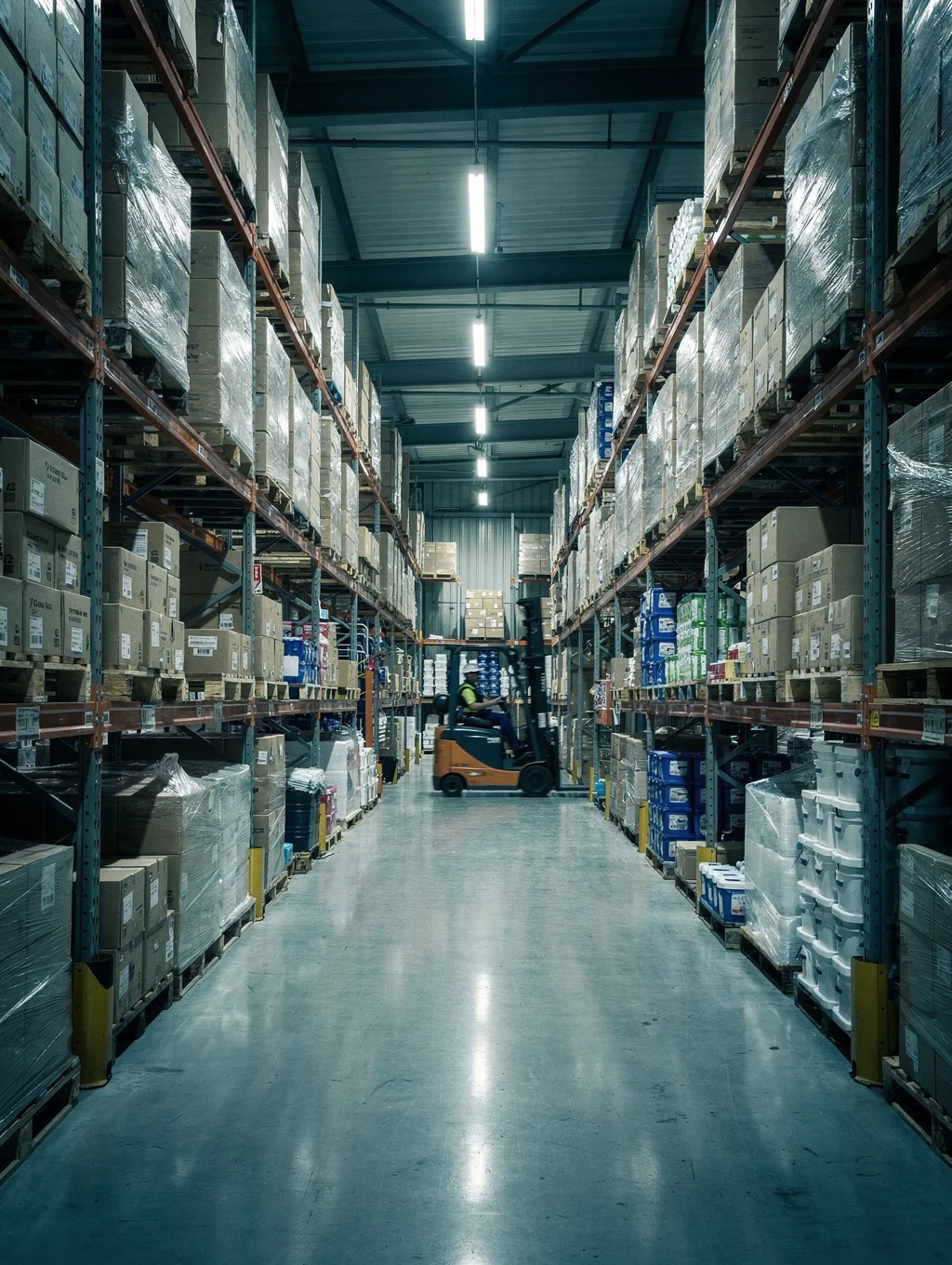 Organized warehouse storage facility in Sharjah